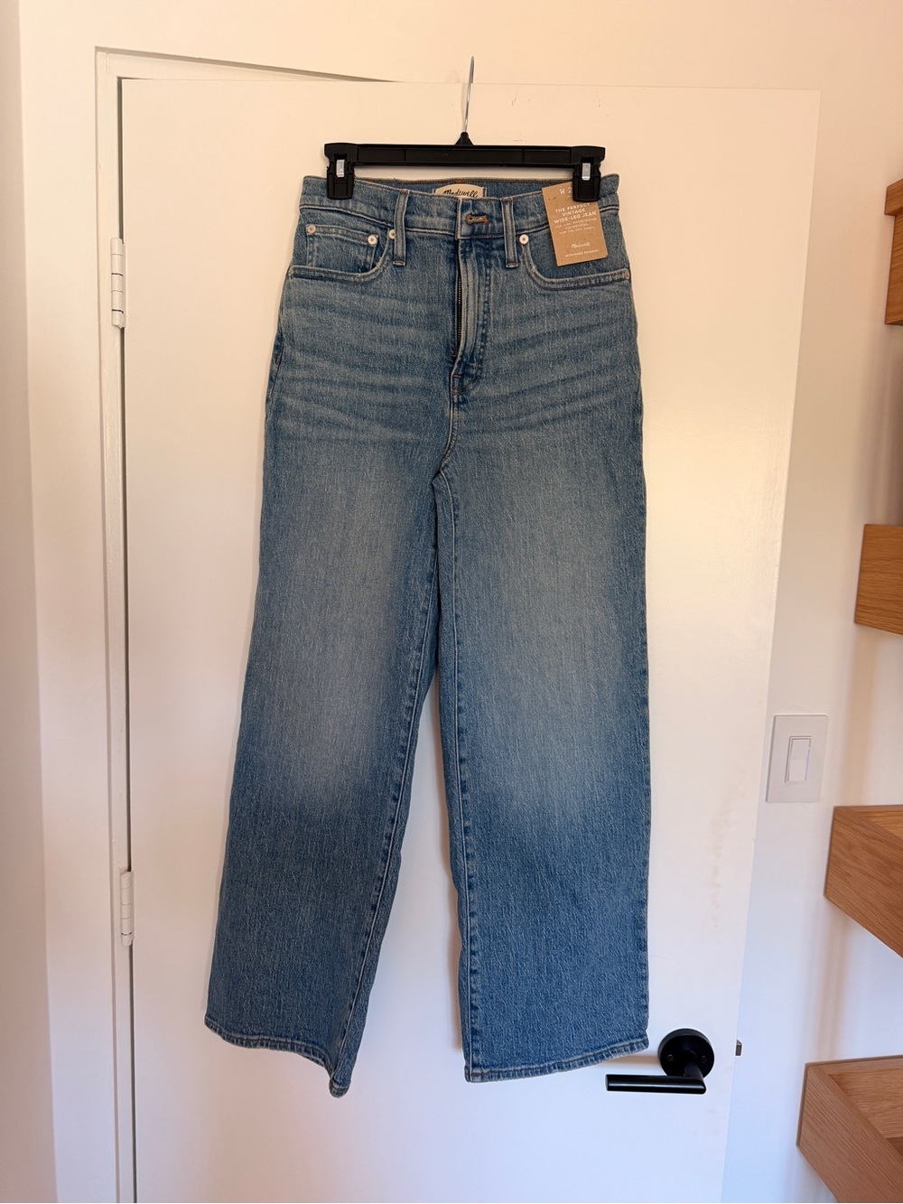 Madewell Perfect Vintage High-Rise Wide-Leg Blue Jeans